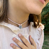 TOP - customizable necklace silver medal 13mm